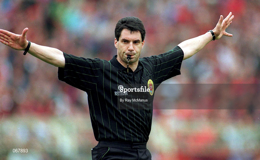 18 September 1994; Referee Pat Casserly during the All-Ireland Minor Football Championship Final between Kerry and Galway at Croke Park in Dublin. Photo by Ray McManus/Sportsfile