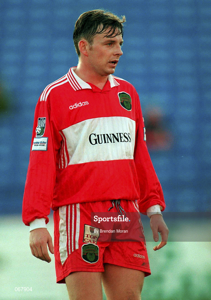 9 November 1997; Gareth Cronin of Cork City during the Harp Lager National League Premier Division match between Shamrock Rovers and Cork City at Tolka Park in Dublin. Photo by Brendan Moran/Sportsfile