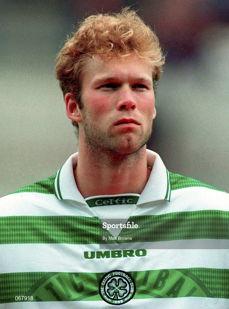 15 July 1997; Morten Weighorst of Celtic FC prior to the Irish international soccer tournament match between Derry City and Celtic FC at Lansdowne Road in Dublin. Photo by Matt Browne/Sportsfile