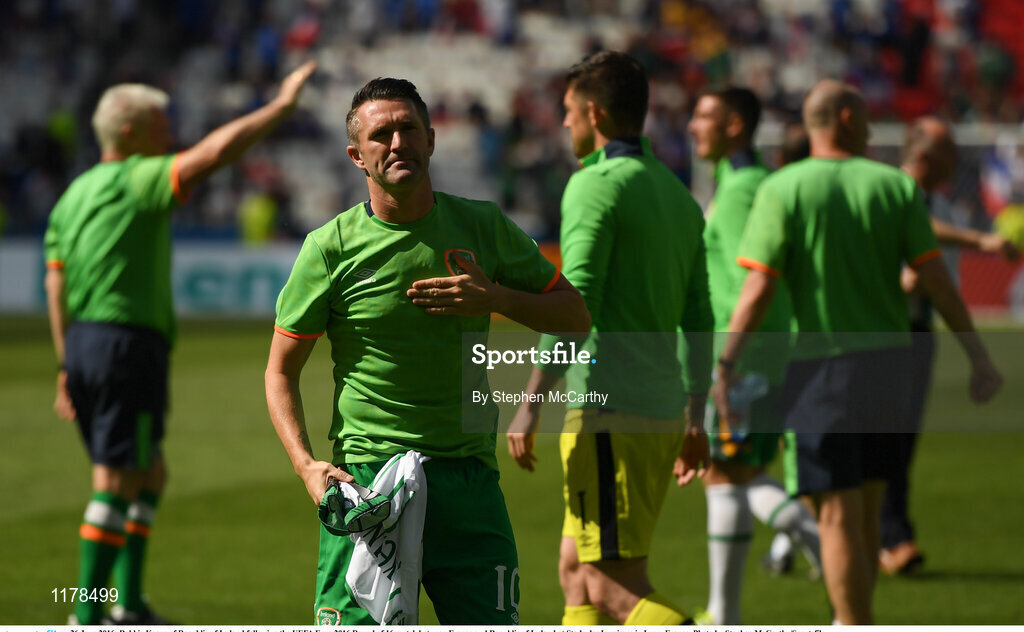 26 June 2016; Robbie Keane of Republic of Ireland following the UEFA Euro 2016 Round of 16 match between France and Republic of Ireland at Stade des Lumieres in Lyon, France. Photo by Stephen McCarthy/Sportsfile