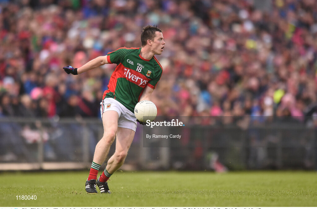 18 June 2016; Stephen Coen of Mayo during the Connacht GAA Football Senior Championship Semi-Final match between Mayo and Galway at Elverys MacHale Park in Castlebar, Co Mayo. Photo by Ramsey Cardy/Sportsfile