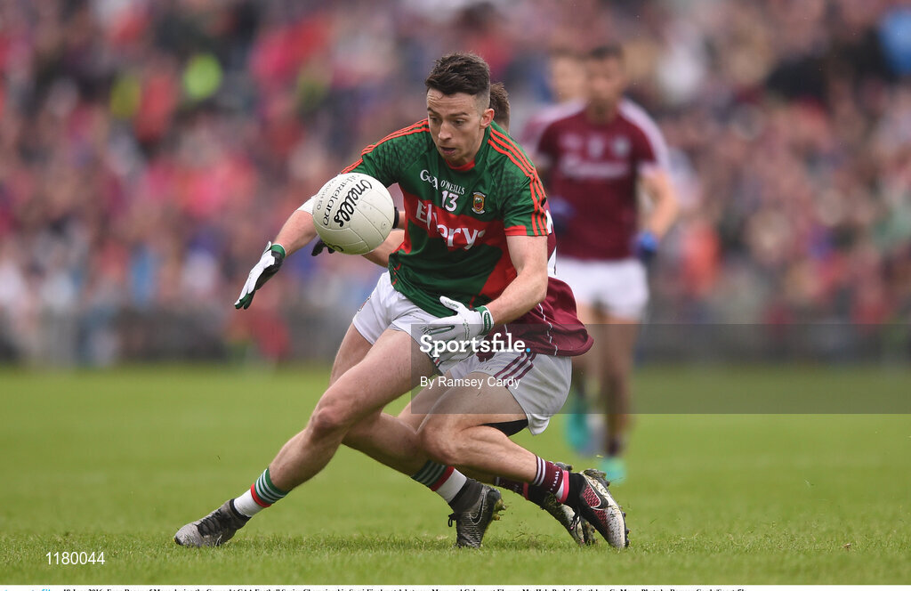18 June 2016; Evan Regan of Mayo during the Connacht GAA Football Senior Championship Semi-Final match between Mayo and Galway at Elverys MacHale Park in Castlebar, Co Mayo. Photo by Ramsey Cardy/Sportsfile