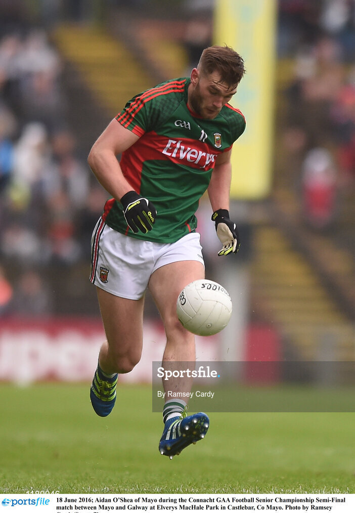 18 June 2016; Aidan O’Shea of Mayo during the Connacht GAA Football Senior Championship Semi-Final match between Mayo and Galway at Elverys MacHale Park in Castlebar, Co Mayo. Photo by Ramsey Cardy/Sportsfile
