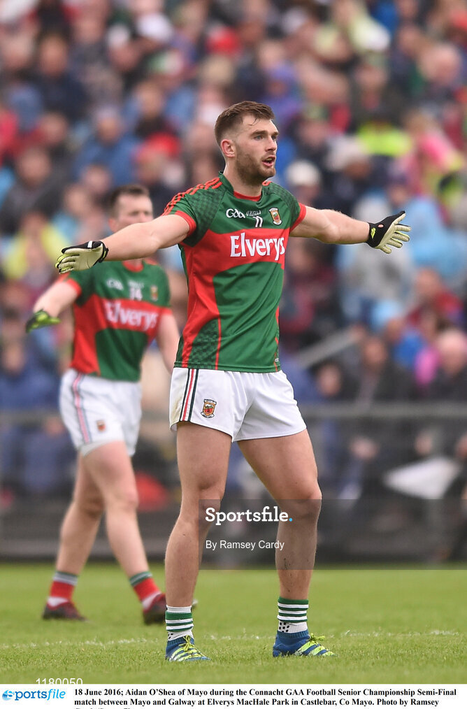 18 June 2016; Aidan O’Shea of Mayo during the Connacht GAA Football Senior Championship Semi-Final match between Mayo and Galway at Elverys MacHale Park in Castlebar, Co Mayo. Photo by Ramsey Cardy/Sportsfile