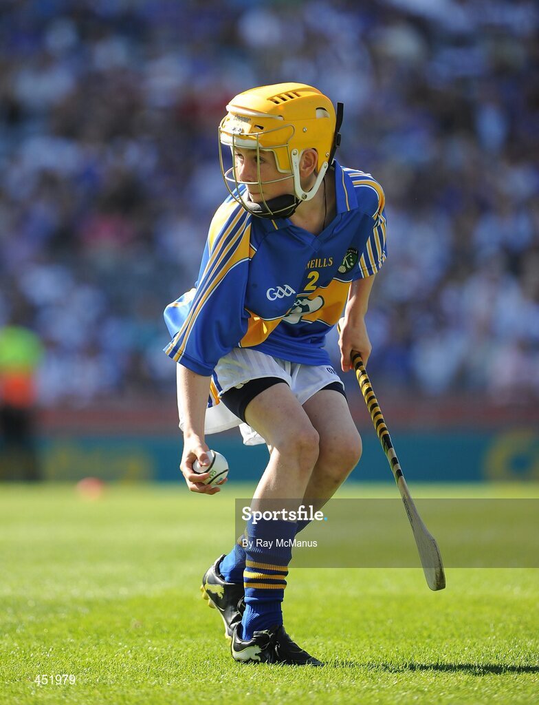 15 August 2010; Peter McCallin, Scoil na Fuiseoige, Co. Antrim, representing Tipperary. GAA INTO Mini-Sevens during half time of the GAA Hurling All-Ireland Senior Championship Semi-Final, Waterford v Tipperary, Croke Park, Dublin. Picture credit: Ray McManus / SPORTSFILE