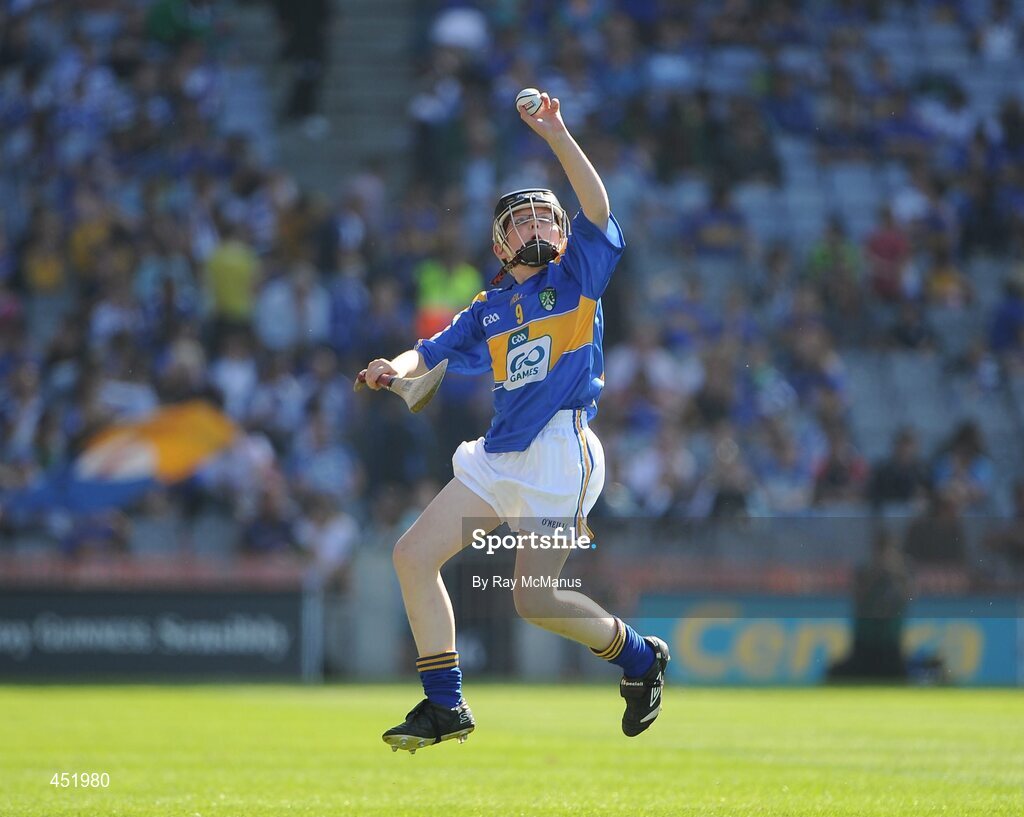 15 August 2010; Brendan Gillespie, Creevy N.S., Ballyshannon, Co. Donegal, representing Tipperary. GAA INTO Mini-Sevens during half time of the GAA Hurling All-Ireland Senior Championship Semi-Final, Waterford v Tipperary, Croke Park, Dublin. Picture credit: Ray McManus / SPORTSFILE