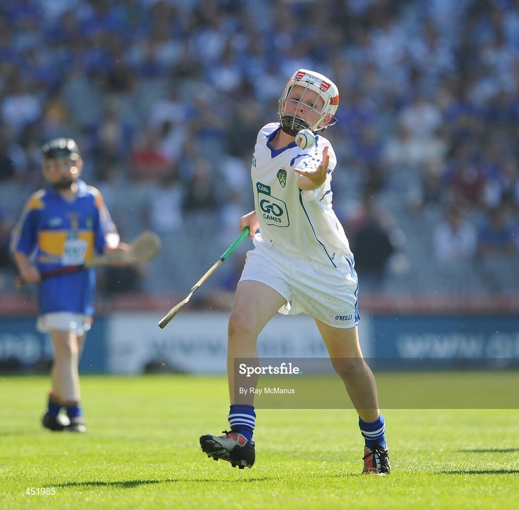 15 August 2010; Conor O’Brien, Watergrasshill N.S., Co. Cork, representing Waterford. GAA INTO Mini-Sevens during half time of the GAA Hurling All-Ireland Senior Championship Semi-Final, Waterford v Tipperary, Croke Park, Dublin. Picture credit: Ray McManus / SPORTSFILE
