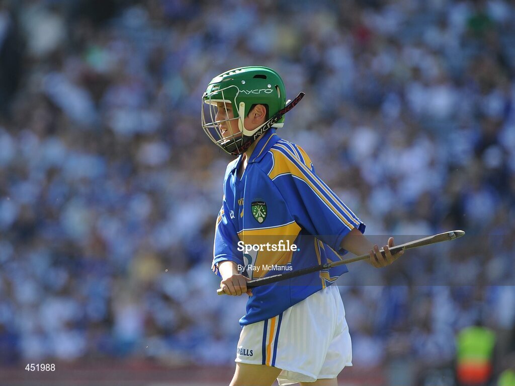 15 August 2010; Matthew Walsh, Larmenier and Sacred Heart P.S., London, representing Tipperary. GAA INTO Mini-Sevens during half time of the GAA Hurling All-Ireland Senior Championship Semi-Final, Waterford v Tipperary, Croke Park, Dublin. Picture credit: Ray McManus / SPORTSFILE