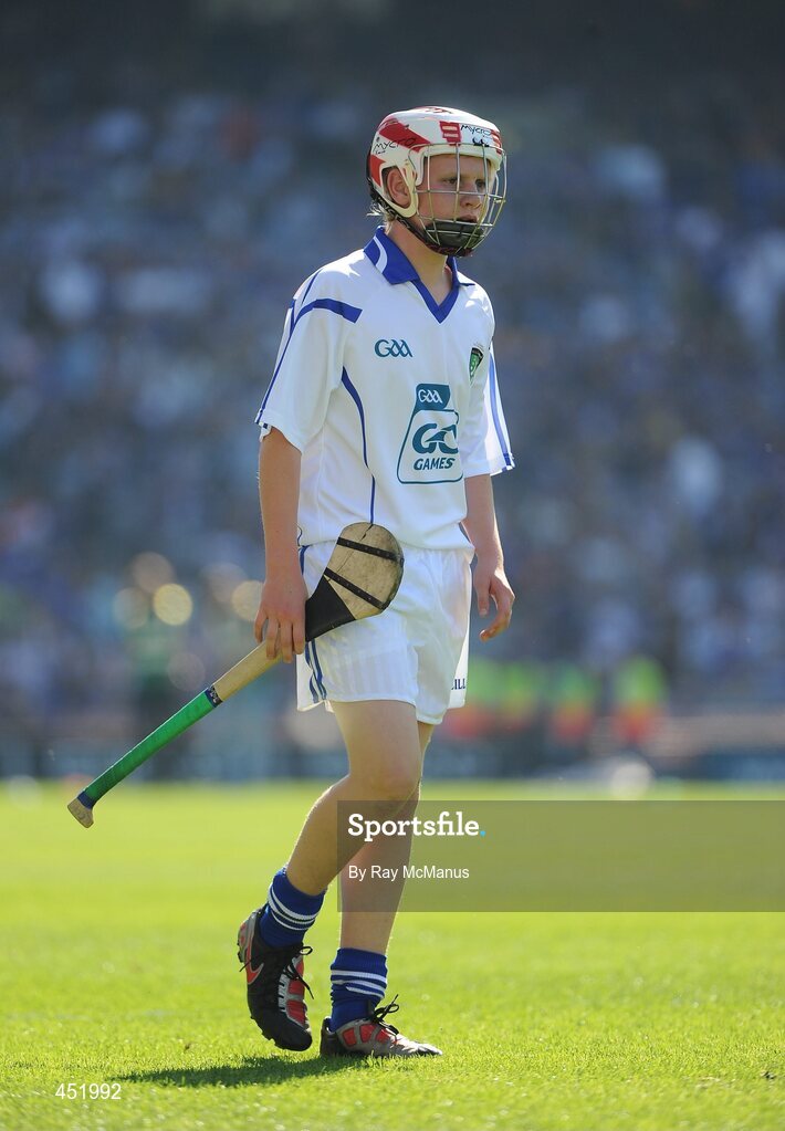 15 August 2010; Conor O’Brien, Watergrasshill N.S., Co. Cork, representing Waterford. GAA INTO Mini-Sevens during half time of the GAA Hurling All-Ireland Senior Championship Semi-Final, Waterford v Tipperary, Croke Park, Dublin. Picture credit: Ray McManus / SPORTSFILE