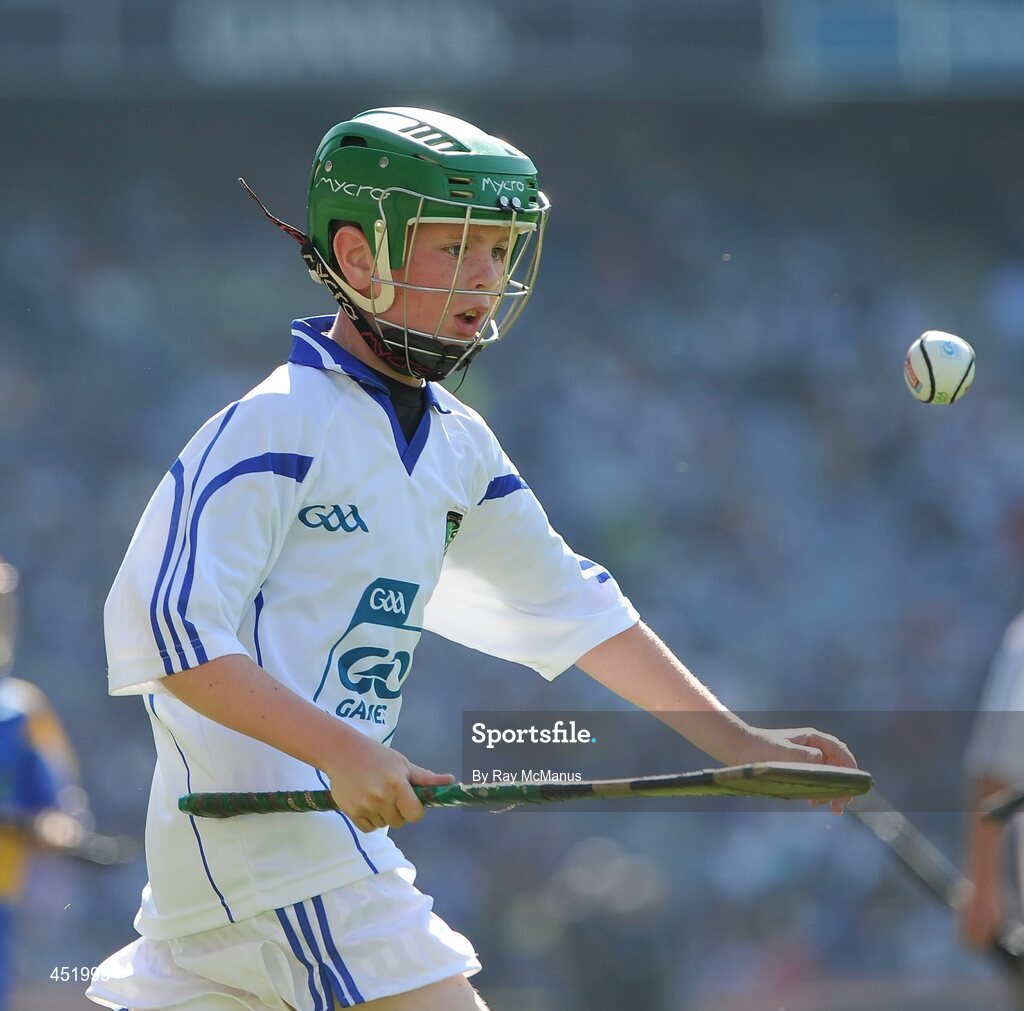 15 August 2010; Eoin Coulter, from St Patrick's PS, Ballygalget, Co, Down, representing Waterford. GAA INTO Mini-Sevens during half time of the GAA Hurling All-Ireland Senior Championship Semi-Final, Waterford v Tipperary, Croke Park, Dublin. Picture credit: Ray McManus / SPORTSFILE