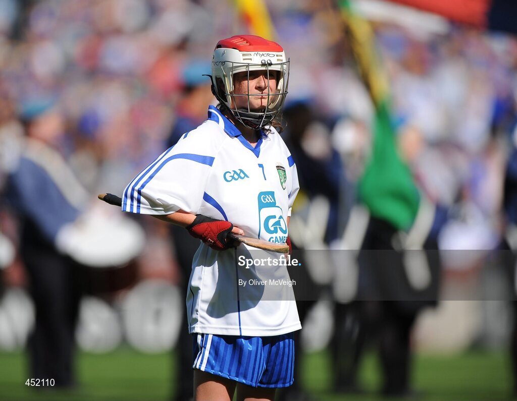 15 August 2010; Nadine Murphy, Scoil Fiachra SNS, Beaumont, Co. Dublin, representing Waterford. GAA Into Mini-Sevens during half time of the GAA Hurling All-Ireland Senior Championship Semi-Final, Waterford v Tipperary, Croke Park, Dublin. Picture credit: Oliver McVeigh / SPORTSFILE
