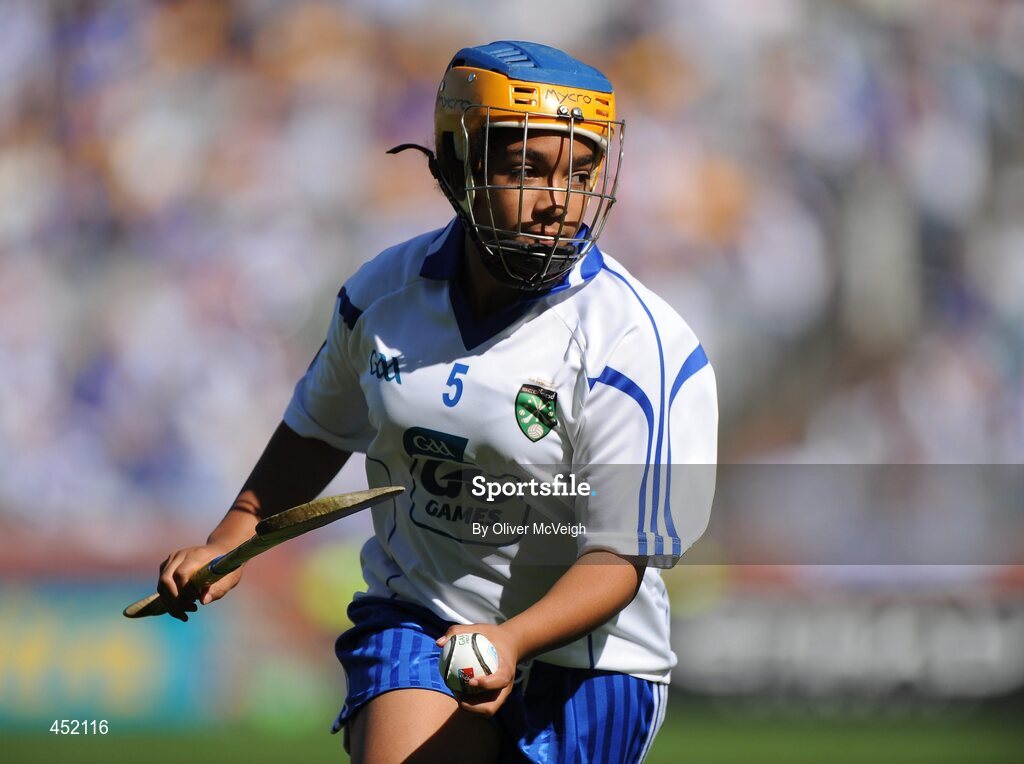 15 August 2010; Elizabeth Kennedy, Ayle NS, Monard, Co. Tipperary, representing Waterford. GAA Into Mini-Sevens during half time of the GAA Hurling All-Ireland Senior Championship Semi-Final, Waterford v Tipperary, Croke Park, Dublin. Picture credit: Oliver McVeigh / SPORTSFILE