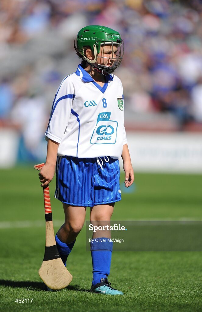 15 August 2010; Lauren Homan, Cloughroe NS, Co. Cork, representing Waterford. GAA Into Mini-Sevens during half time of the GAA Hurling All-Ireland Senior Championship Semi-Final, Waterford v Tipperary, Croke Park, Dublin. Picture credit: Oliver McVeigh / SPORTSFILE