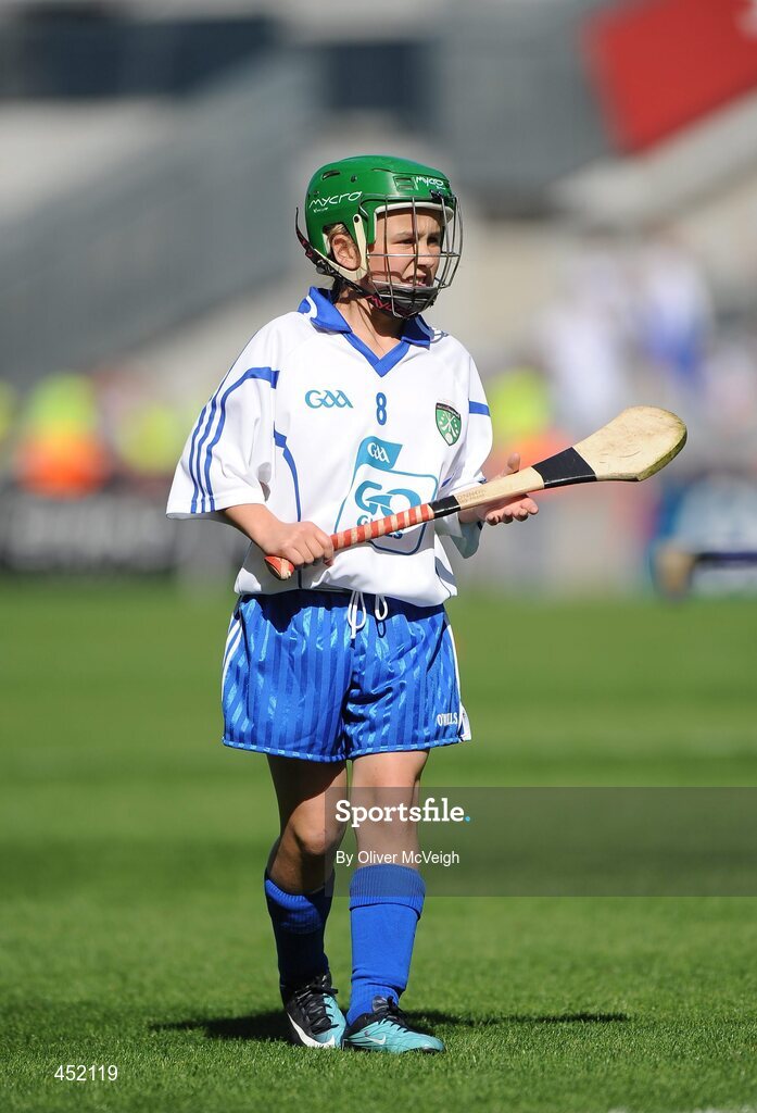 15 August 2010; Lauren Homan, Cloughroe NS, Co. Cork, representing Waterford. GAA Into Mini-Sevens during half time of the GAA Hurling All-Ireland Senior Championship Semi-Final, Waterford v Tipperary, Croke Park, Dublin. Picture credit: Oliver McVeigh / SPORTSFILE