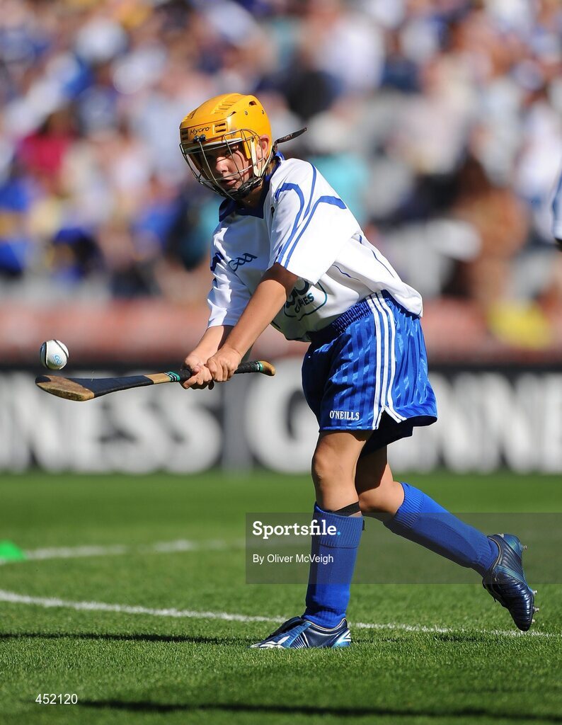 15 August 2010; Sarah Marshall, Scoil Mhuire, Broadway, Co Wexford, representing Waterford. GAA Into Mini-Sevens during half time of the GAA Hurling All-Ireland Senior Championship Semi-Final, Waterford v Tipperary, Croke Park, Dublin. Picture credit: Oliver McVeigh / SPORTSFILE