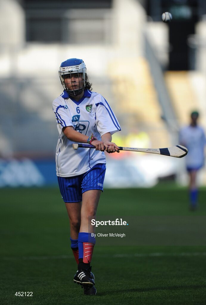 15 August 2010; Claire Madden, Scoil Colmcille, Knocklyon, Dublin, representing Waterford. GAA Into Mini-Sevens during half time of the GAA Hurling All-Ireland Senior Championship Semi-Final, Waterford v Tipperary, Croke Park, Dublin. Picture credit: Oliver McVeigh / SPORTSFILE