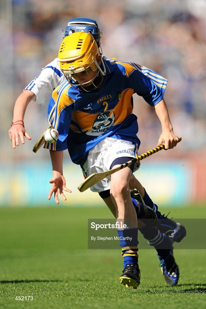 15 August 2010; Peter McCallin, Scoil na Fuiseoige, Co. Antrim, representing Tipperary. GAA INTO Mini-Sevens during half time of the GAA Hurling All-Ireland Senior Championship Semi-Final, Waterford v Tipperary, Croke Park, Dublin. Picture credit: Stephen McCarthy / SPORTSFILE