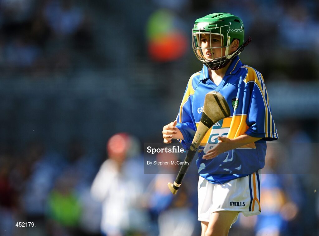 15 August 2010; Matthew Walsh, Larmenier and Sacred Heart P.S., London, representing Tipperary. GAA INTO Mini-Sevens during half time of the GAA Hurling All-Ireland Senior Championship Semi-Final, Waterford v Tipperary, Croke Park, Dublin. Picture credit: Stephen McCarthy / SPORTSFILE