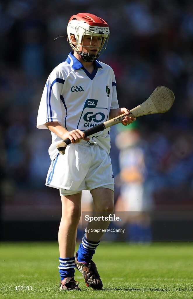 15 August 2010; John Mullins, Scoil Eoin Baiste S.N.S., Clontarf, Co. Dublin, representing Waterford. GAA INTO Mini-Sevens during half time of the GAA Hurling All-Ireland Senior Championship Semi-Final, Waterford v Tipperary, Croke Park, Dublin. Picture credit: Stephen McCarthy / SPORTSFILE