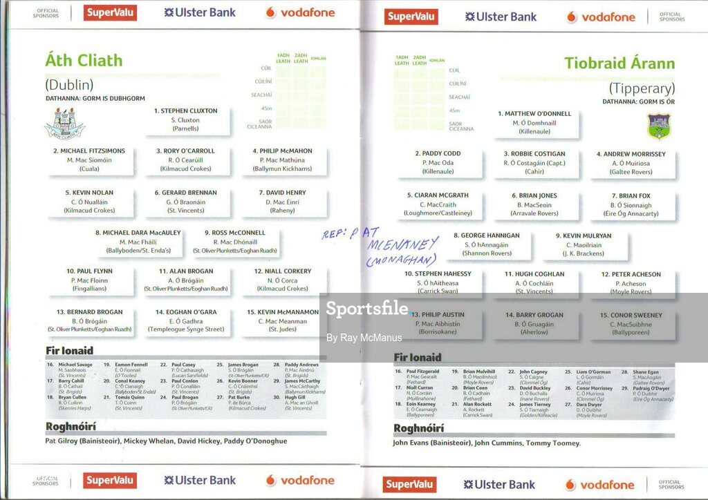 10 July 2010; Match programme. GAA Football All-Ireland Senior Championship Qualifier, Round 2, Dublin v Tipperary, Croke Park, Dublin. Picture credit: Ray McManus / SPORTSFILE