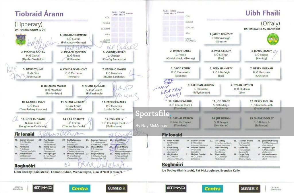 18 July 2010;Match programme. GAA Hurling All-Ireland Senior Championship Phase 3, Tipperary v Offaly, O'Moore Park, Portlaoise, Co. Laois. Picture credit: Ray McManus / SPORTSFILE