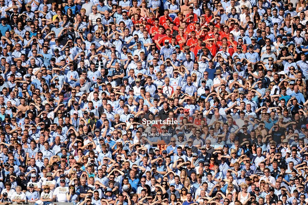22 August 2010; General view of supporters on Hill 16 during the game. GAA Football All-Ireland Senior Championship Semi-Final, Dublin v Cork, Croke Park, Dublin. Picture credit: David Maher / SPORTSFILE