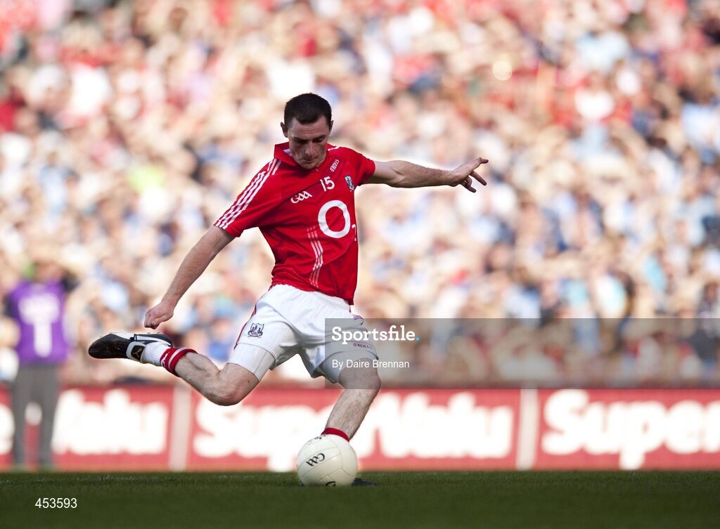 22 August 2010; Donncha O'Connor, Cork, scores his side's goal from a penalty. GAA Football All-Ireland Senior Championship Semi-Final, Dublin v Cork, Croke Park, Dublin. Picture credit: Dáire Brennan / SPORTSFILE