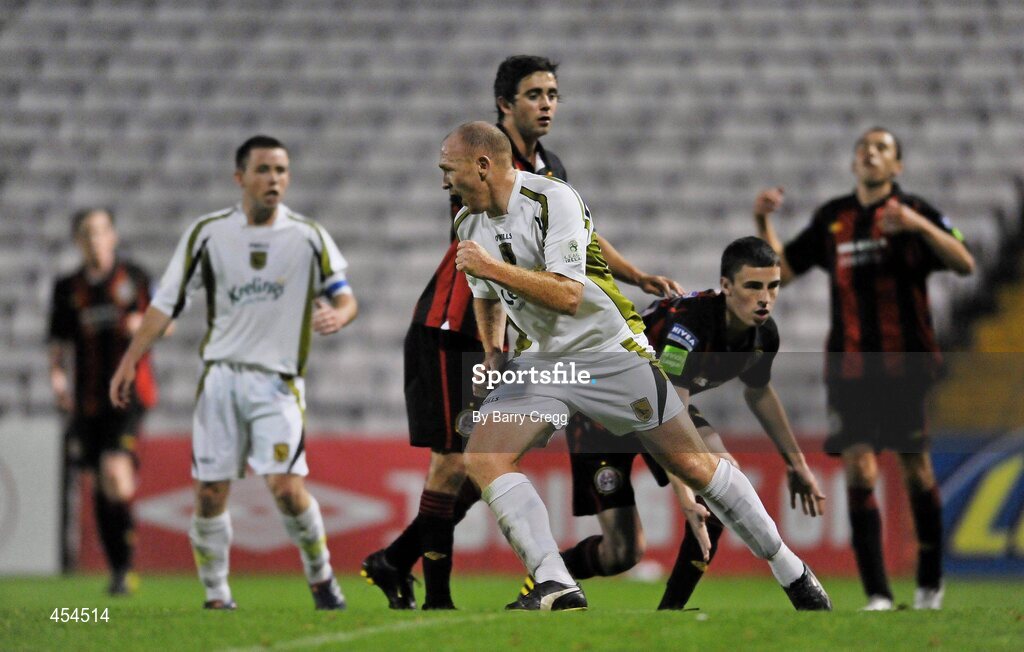 24 August 2010; Glen Crowe, Sporting Fingal A, celebrates after scoring his side's third goal. Newstalk Cup Final, Bohemians A v Sporting Fingal A, Dalymount Park, Dublin. Picture credit: Barry Cregg / SPORTSFILE