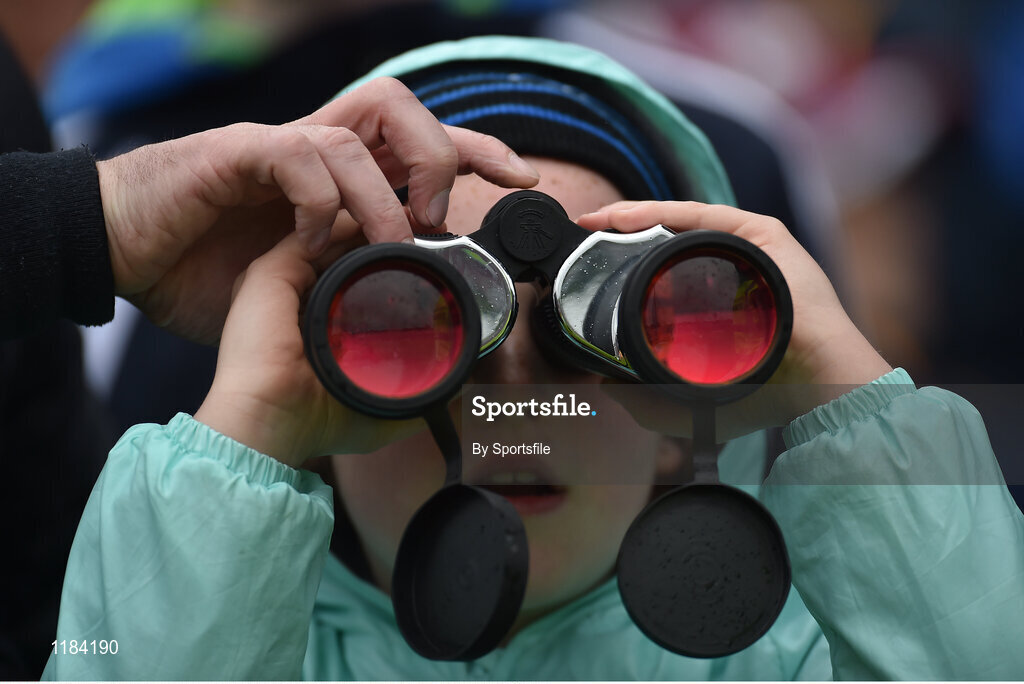 10 July 2016; A spectator looks on during the Connacht GAA Football Senior Championship Final between Roscommon and Galway at Pearse Stadium in Galway. Photo by Sportsfile