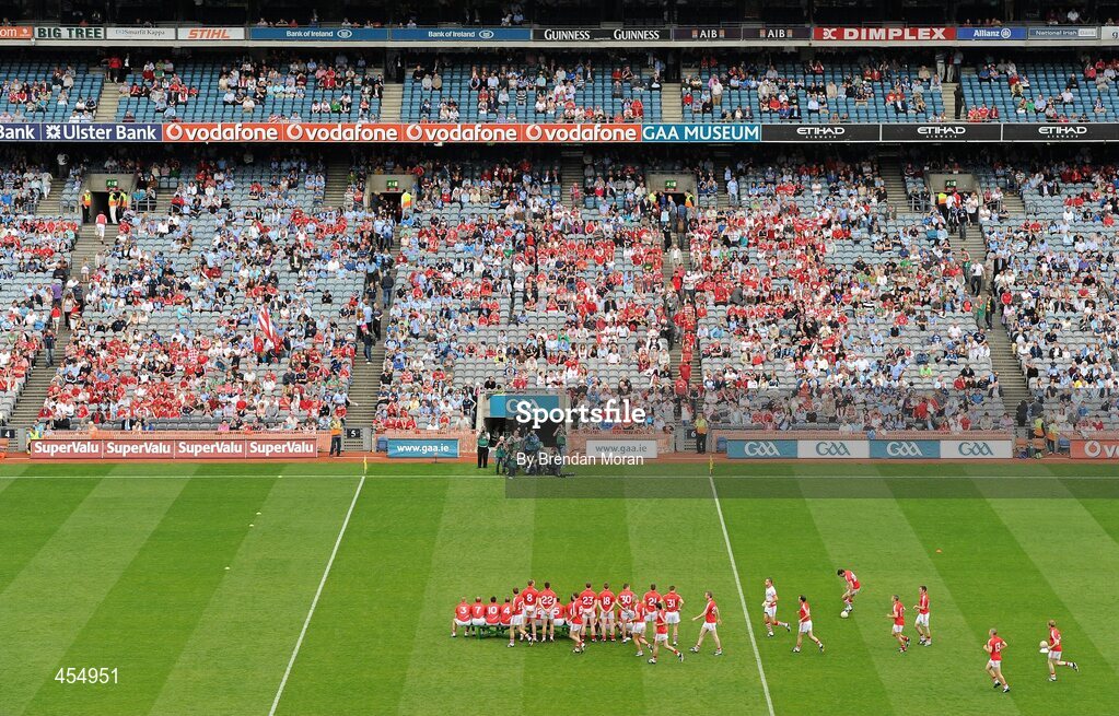 22 August 2010; The Cork squad gather together for their team photograph before the game. GAA Football All-Ireland Senior Championship Semi-Final, Dublin v Cork, Croke Park, Dublin. Picture credit: Brendan Moran / SPORTSFILE
