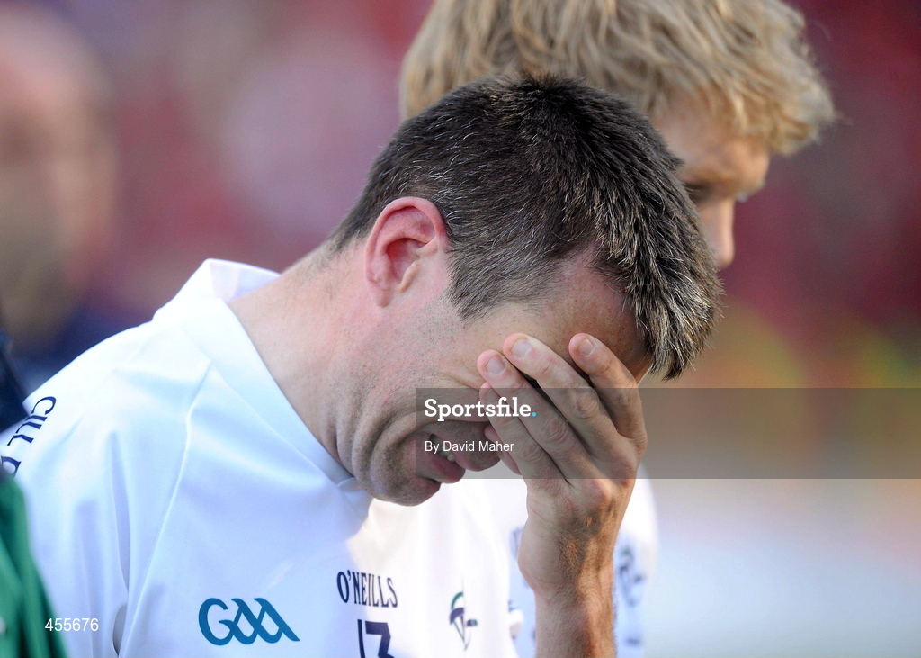29 August 2010; Kildare captain John Doyle shows his disappointment at the end of the game. GAA Football All-Ireland Senior Championship Semi-Final, Kildare v Down, Croke Park, Dublin. Picture credit: David Maher / SPORTSFILE