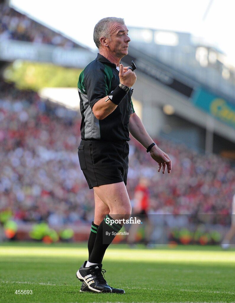 29 August 2010; Referee Pat McEnaney. GAA Football All-Ireland Senior Championship Semi-Final, Kildare v Down, Croke Park, Dublin. Photo by Sportsfile