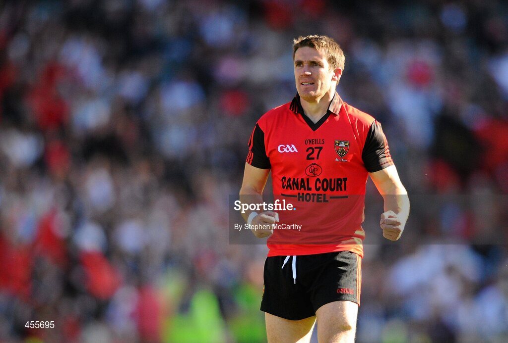 29 August 2010; Ronan Murtagh, Down, celebrates a second half point. GAA Football All-Ireland Senior Championship Semi-Final, Kildare v Down, Croke Park, Dublin. Picture credit: Stephen McCarthy / SPORTSFILE