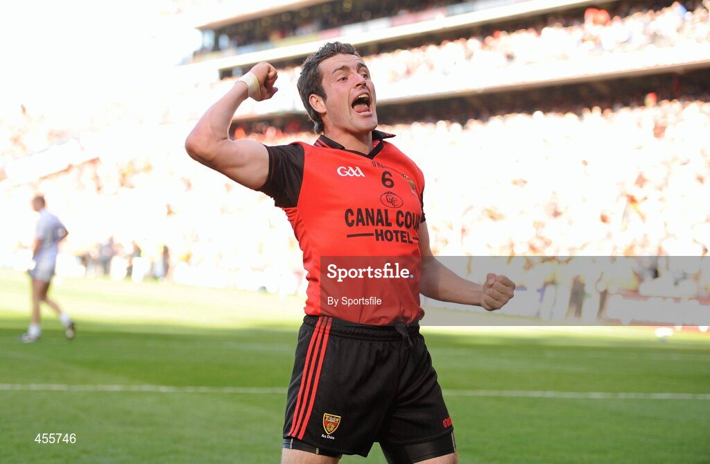 29 August 2010; Kevin McKernan, Down, celebrates at the final whistle. GAA Football All-Ireland Senior Championship Semi-Final, Kildare v Down, Croke Park, Dublin. Photo by Sportsfile