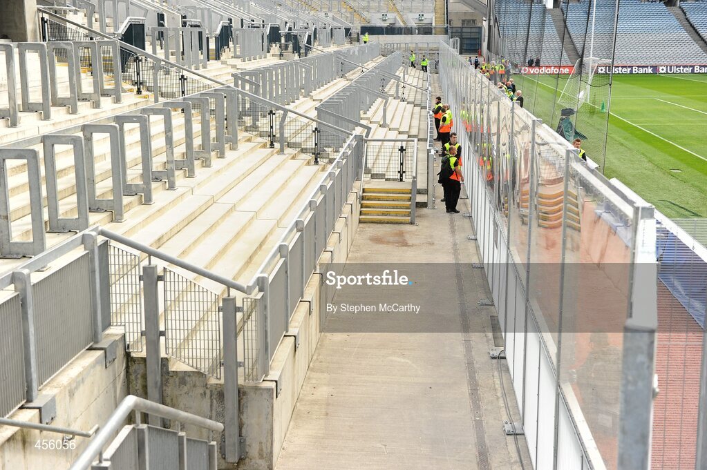 29 August 2010; A general view of the newly erected fence at Hill 16 ahead of the game. GAA Football All-Ireland Senior Championship Semi-Final, Kildare v Down, Croke Park, Dublin. Picture credit: Stephen McCarthy / SPORTSFILE