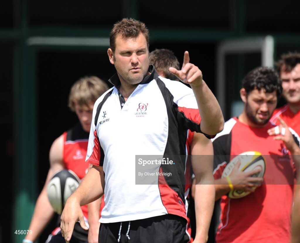 23 July 2010; Ulster's Jeremy Davidson, assistant coach, during squad training ahead of their opening pre-season friendly game against Bath, in Ravenhill Park, on August the 13th. Ulster Rugby Squad Training, Newforge Country Club, Belfast, Co. Antrim. Picture credit: Oliver McVeigh / SPORTSFILE