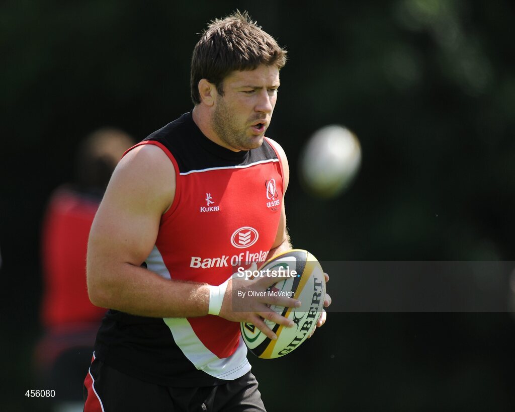 23 July 2010; Ulster's Bryan Young in action during squad training ahead of their opening pre-season friendly game against Bath, in Ravenhill Park, on August the 13th. Ulster Rugby Squad Training, Newforge Country Club, Belfast, Co. Antrim. Picture credit: Oliver McVeigh / SPORTSFILE