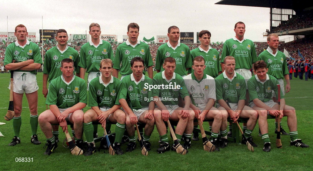1 September 1996; Limerick team during the Guinness All-Ireland Senior Hurling Championship Final match between Wexford and Limerick at Croke Park in Dublin. Photo by Ray McManus/Sportsfile