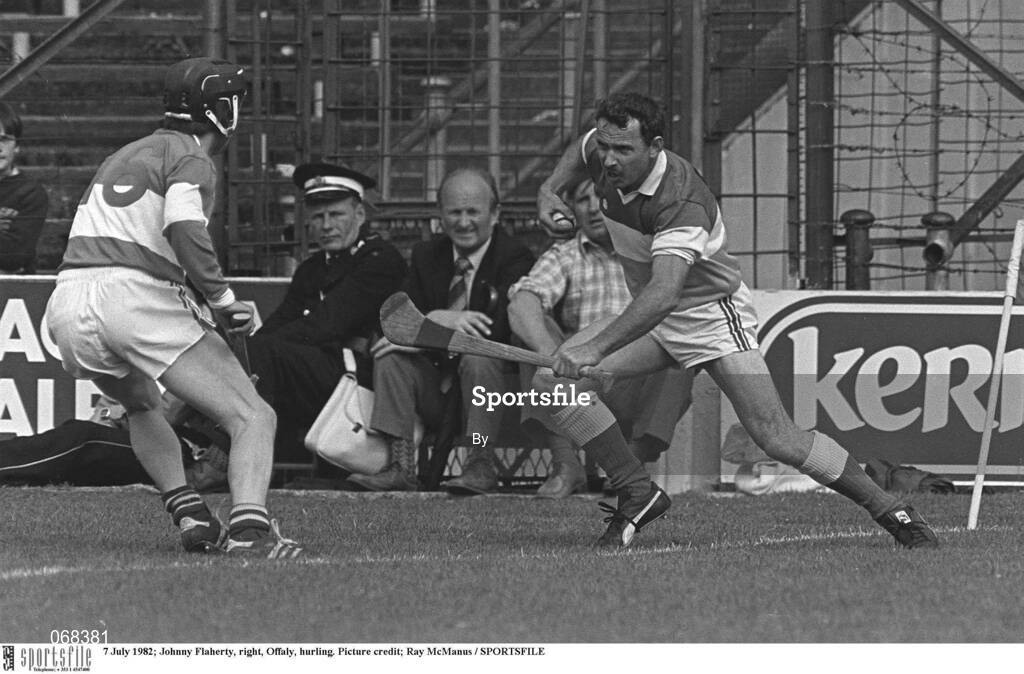 7 July 1982; Johnny Flaherty, right, Offaly, hurling. Picture credit; Ray McManus / SPORTSFILE