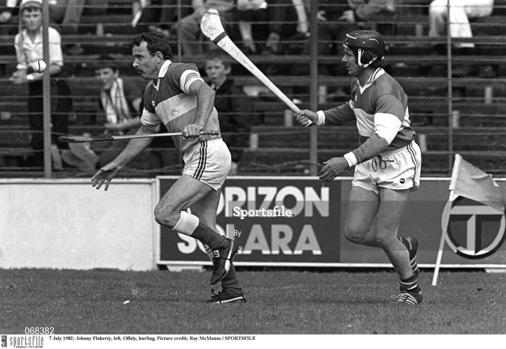 7 July 1982; Johnny Flaherty, left, Offaly, hurling. Picture credit; Ray McManus / SPORTSFILE