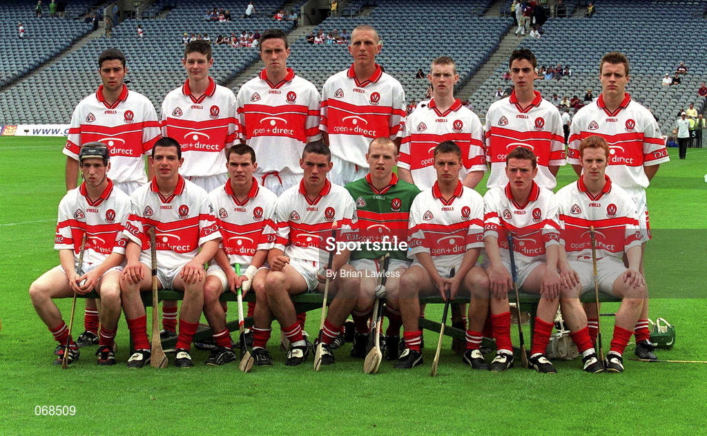 29 July 2001; Derry team during the All-Ireland Minor Hurling Championship Quarter Final match between Galway and Derry at Croke Park in Dublin. Photo by Brian Lawless/Sportsfile