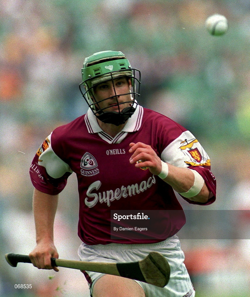 29 July 2001; Fergal Healy of Galway during the Guinness All-Ireland Senior hurling Championship Quarter-Final match between Galway and Derry at Croke Park in Dublin. Photo by Damien Eagers/Sportsfile