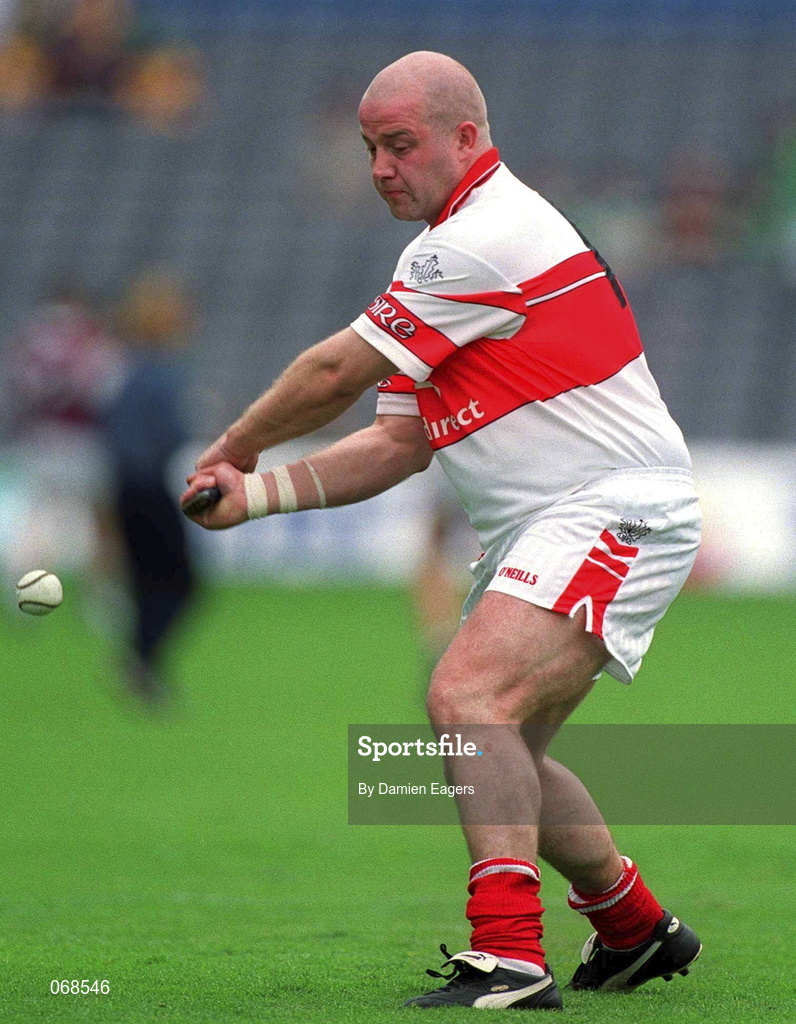 29 July 2001; Geoffrey McGonagle of Derry during the Guinness All-Ireland Senior hurling Championship Quarter-Final match between Galway and Derry at Croke Park in Dublin. Photo by Damien Eagers/Sportsfile