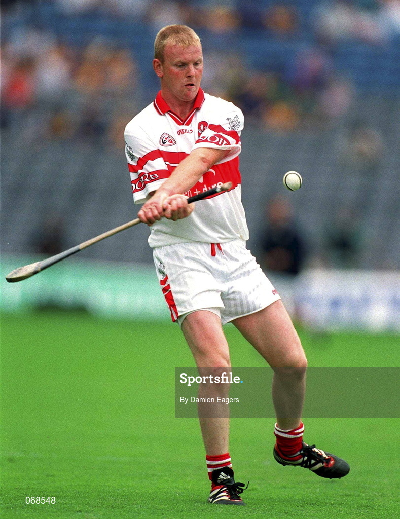 29 July 2001; Gregory Biggs of Derry during the Guinness All-Ireland Senior hurling Championship Quarter-Final match between Galway and Derry at Croke Park in Dublin. Photo by Damien Eagers/Sportsfile