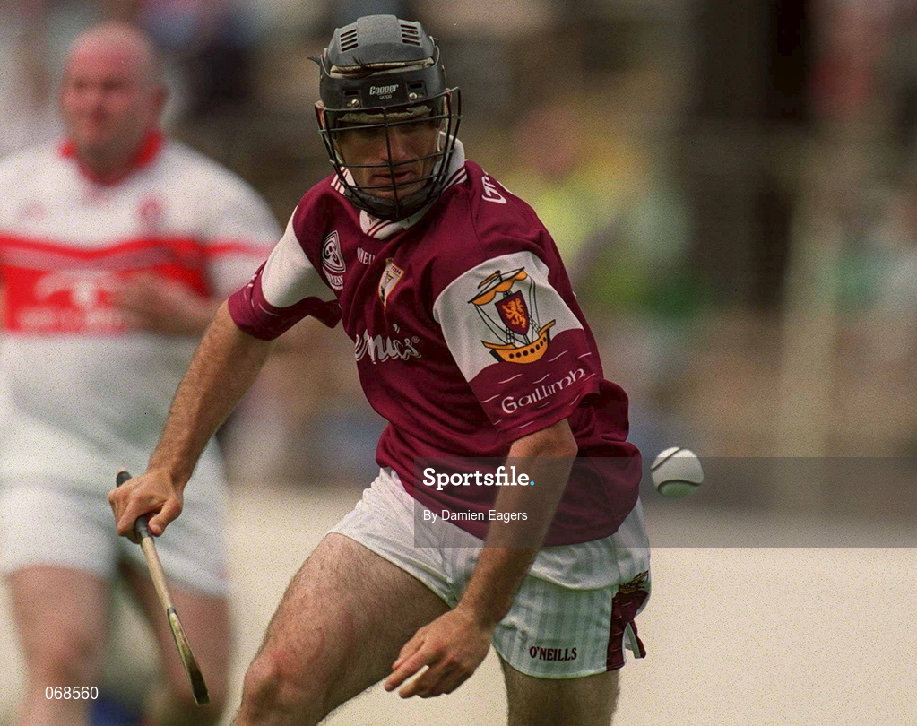 29 July 2001; Michael Healy of Galway during the Guinness All-Ireland Senior hurling Championship Quarter-Final match between Galway and Derry at Croke Park in Dublin. Photo by Damien Eagers/Sportsfile