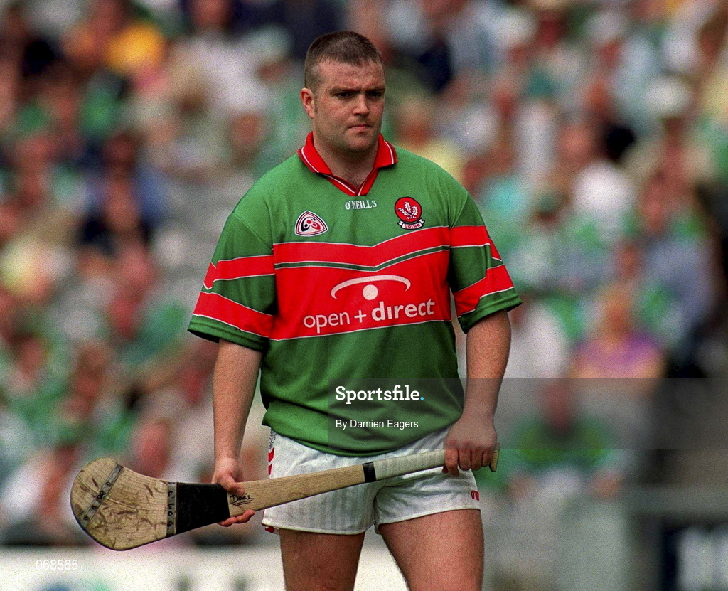 29 July 2001; Kieran Stevenson of Derry during the Guinness All-Ireland Senior hurling Championship Quarter-Final match between Galway and Derry at Croke Park in Dublin. Photo by Damien Eagers/Sportsfile