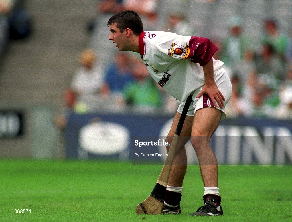 29 July 2001; Michael Crimmons of Galway during the Guinness All-Ireland Senior hurling Championship Quarter-Final match between Galway and Derry at Croke Park in Dublin. Photo by Damien Eagers/Sportsfile