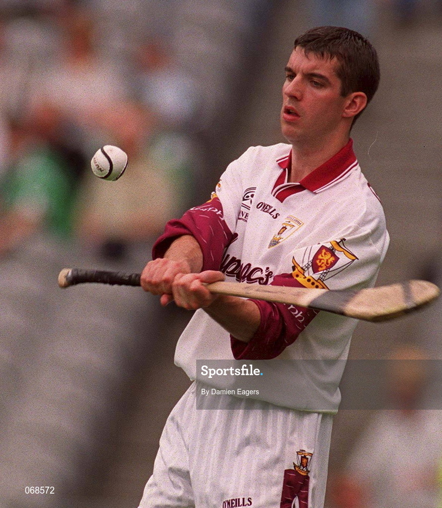 29 July 2001; Michael Crimmons of Galway during the Guinness All-Ireland Senior hurling Championship Quarter-Final match between Galway and Derry at Croke Park in Dublin. Photo by Damien Eagers/Sportsfile