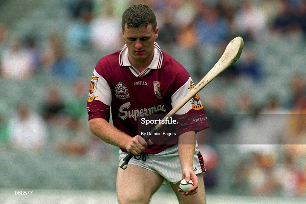 29 July 2001; Gregory Kennedy of Galway during the Guinness All-Ireland Senior hurling Championship Quarter-Final match between Galway and Derry at Croke Park in Dublin. Photo by Damien Eagers/Sportsfile