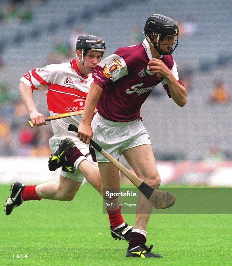 29 July 2001; Johnnie Maher of Galway during the Guinness All-Ireland Senior hurling Championship Quarter-Final match between Galway and Derry at Croke Park in Dublin. Photo by Damien Eagers/Sportsfile